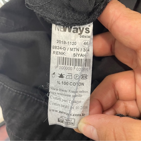 Neways Black 100% Cotton Modest Wide Leg Lagenlook Oversized Jumpsuit Size XXL - Picture 12 of 12